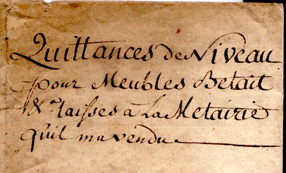 1740 Sale Of The Farmhouse Of Marsillé In Saint-Fraigne, Details, CHABOT NIVEAU