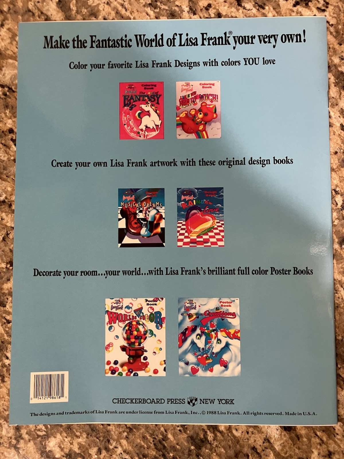 Lisa Frank Vintage 80’s Poster Book Unicorn Hearts 12 Posters New RARE