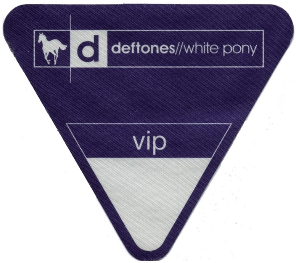 Deftones 2000 White Pony concert tour VIP Band Guest Backstage Pass