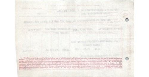 NYS & W Freight Bill 1964 RDG 79296 Cement PA to NJ Railroadiana Shipping