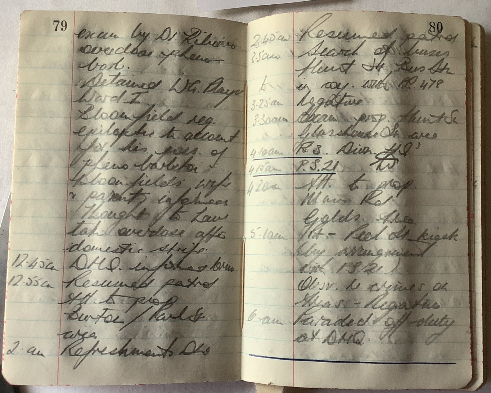 Vintage Nottingham city police pocket notebook 12-02-66 to April 1966
