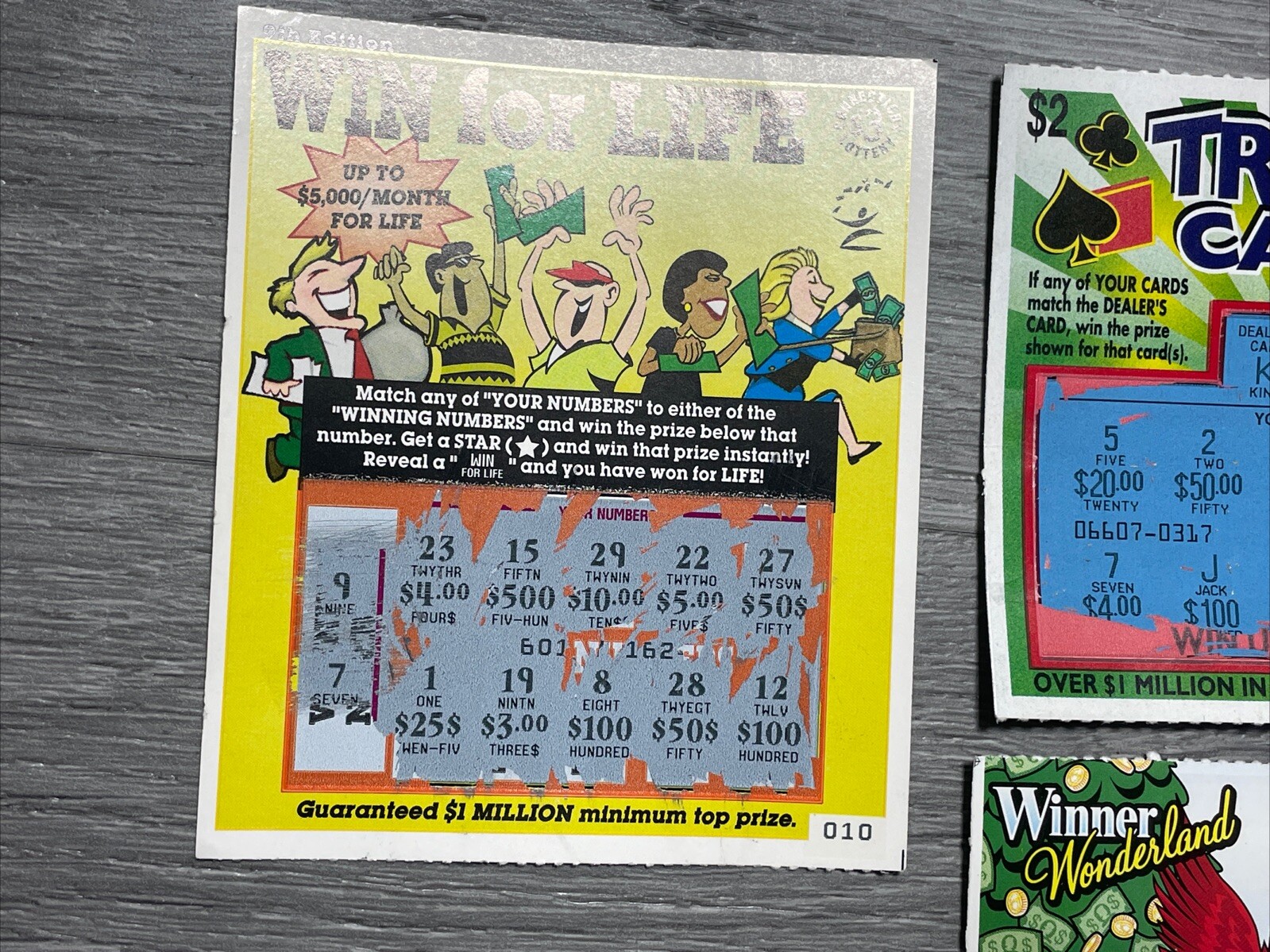 Expired Early 2000s CT Lottery Tickets Trump Card+ No Cash Value