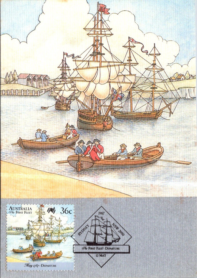 (1273) 24-7-2025 – Australia – selection of 5 early maxicard (First Fleet) B