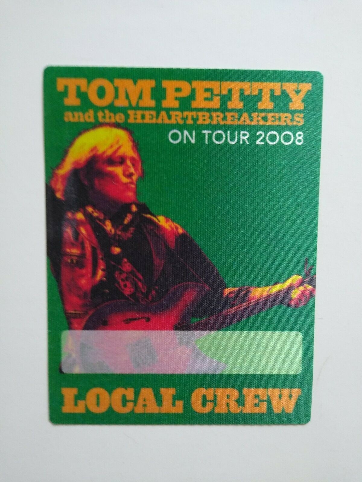 Tom Petty And The Heartbreakers Backstage Pass Original Local Crew Green 2008