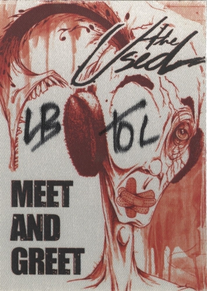 The Used 2005 concert tour issued collectible Meet & Greet Backstage Pass