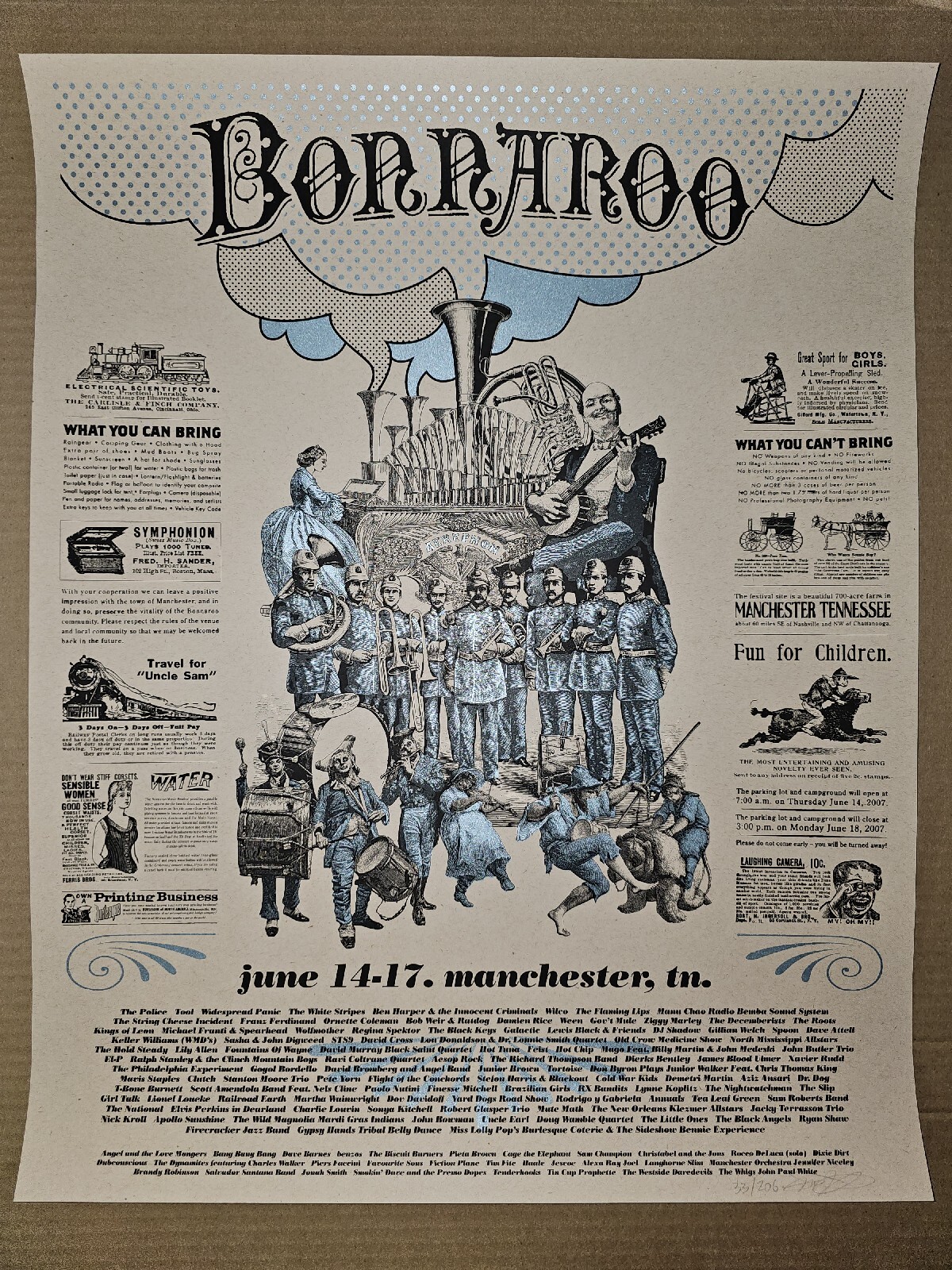 2007 Bonnaroo Official Concert Poster TOOL Manchester TN Signed Numbered Print