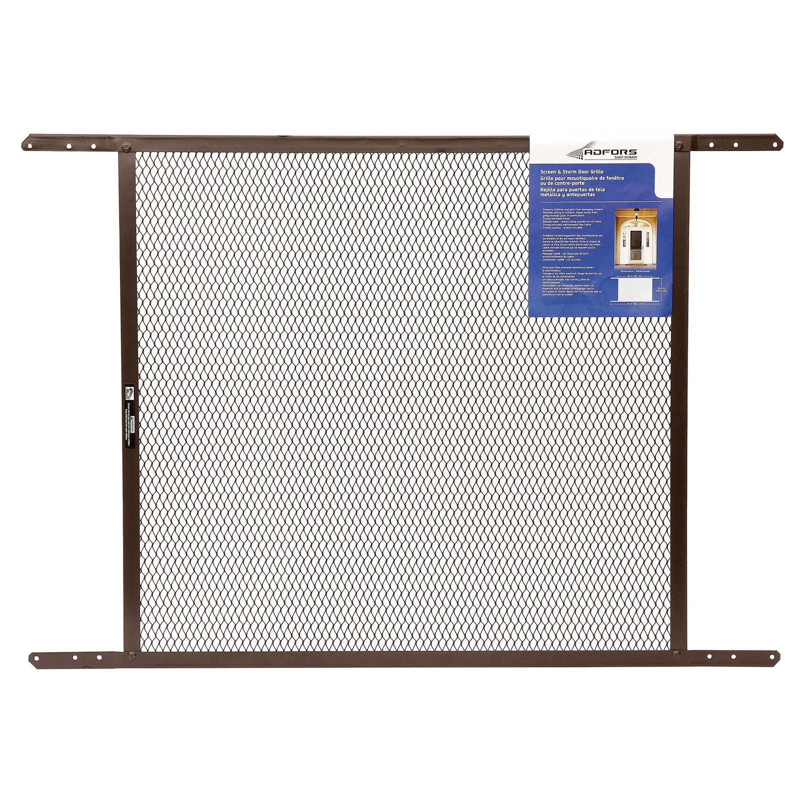 Saint-Gobain ADFORS Brown Screen & Storm Door Grille, 24 Inches x 34 Inches -…
