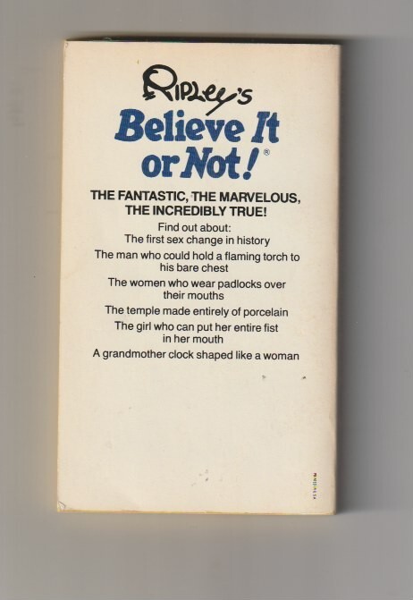 J728 Ripley,s Believe I/O Not 81067 Mystery Vintage Pocketbook Paperback Book