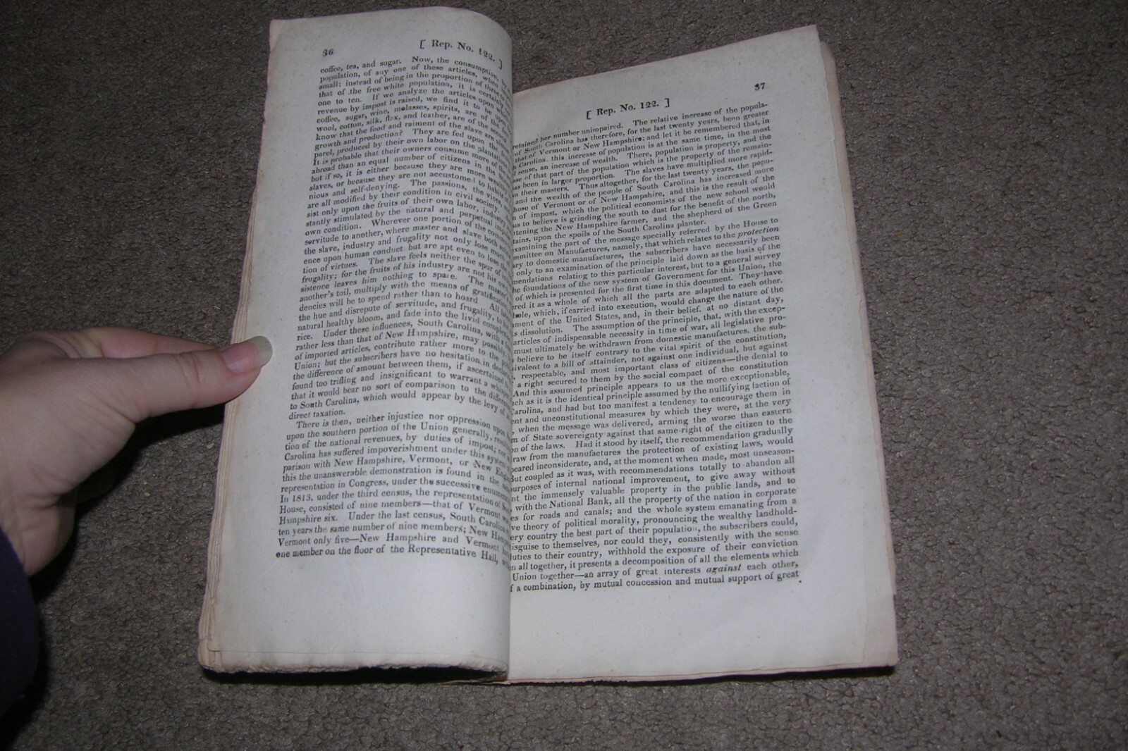 3x 1830’s Tariff, Duties on Imports, Protection