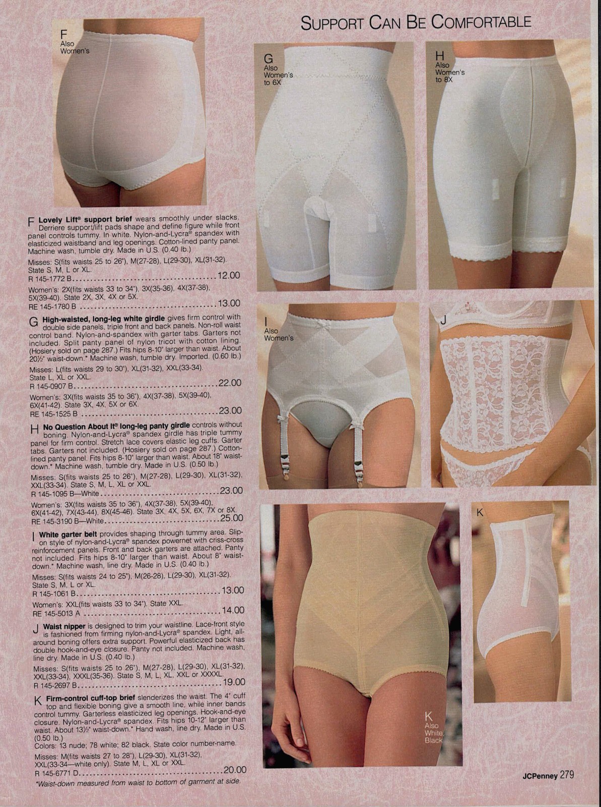 EARLY-1990S JCPENNEY CATALOG LINGERIE & FASHION CLIPPING PAPER ADS PRINTS