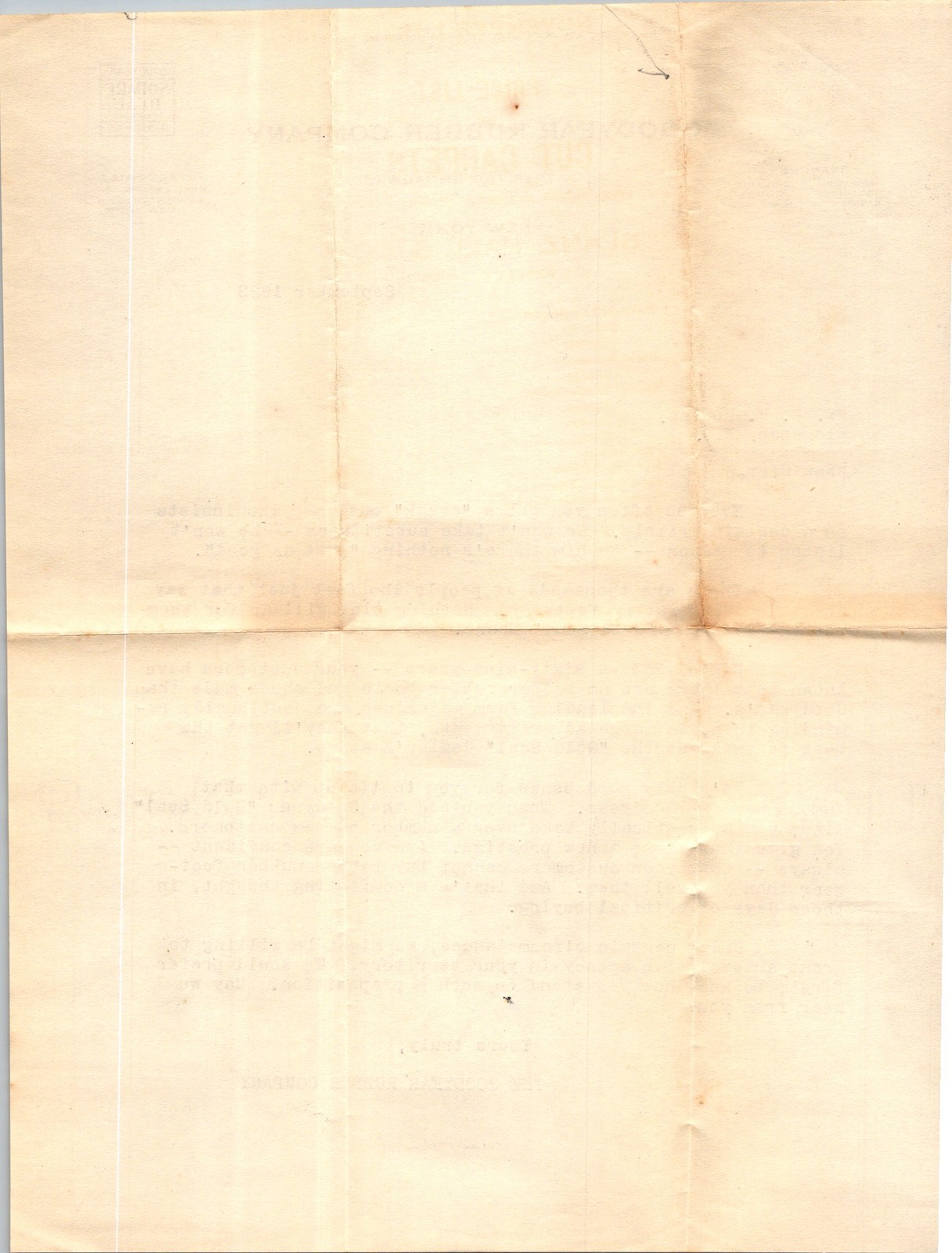 1922 Goodyear Rubber Co Business Letter Gold Seal Square Deal NY