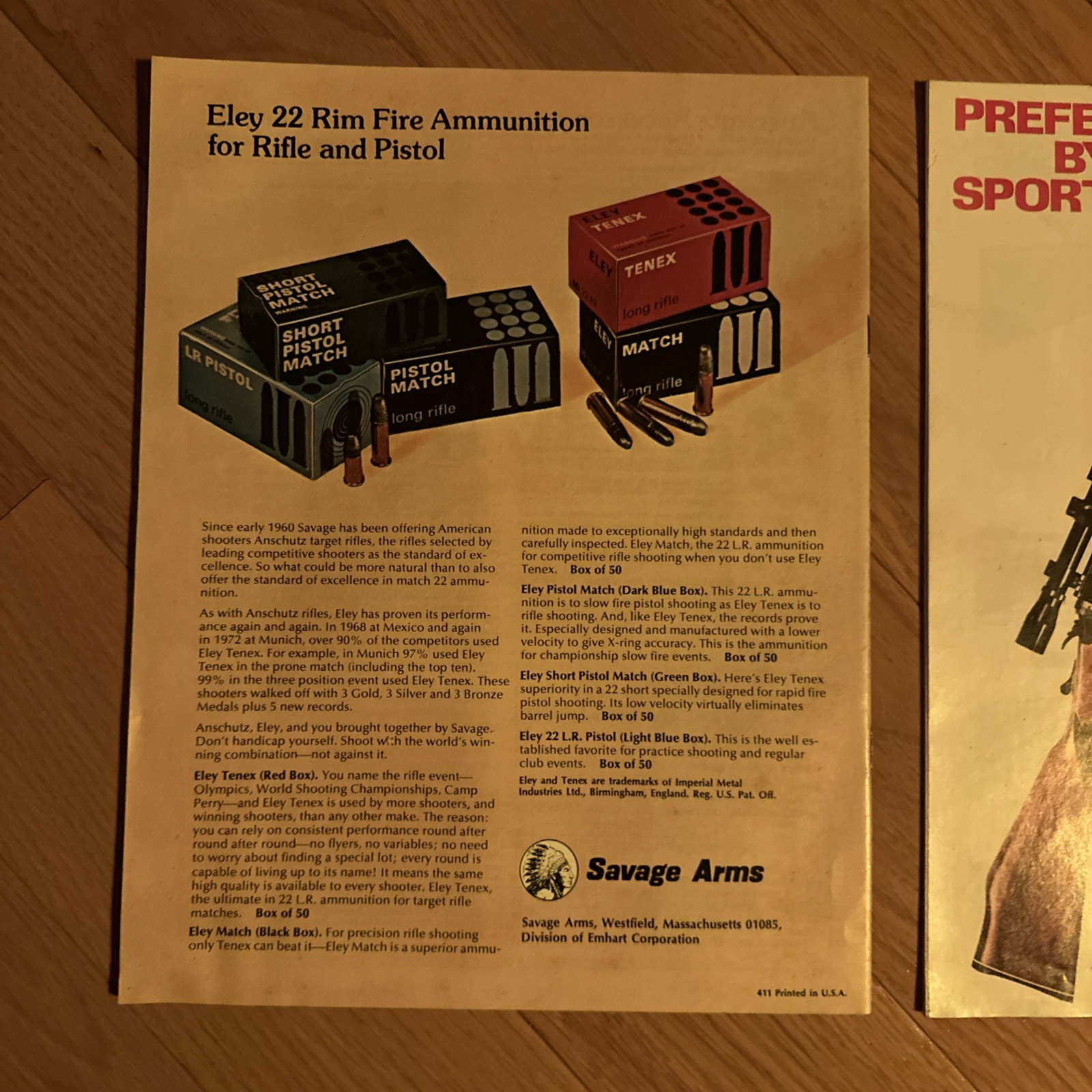 1974 And 1979 SAVAGE ARMS Catalogs