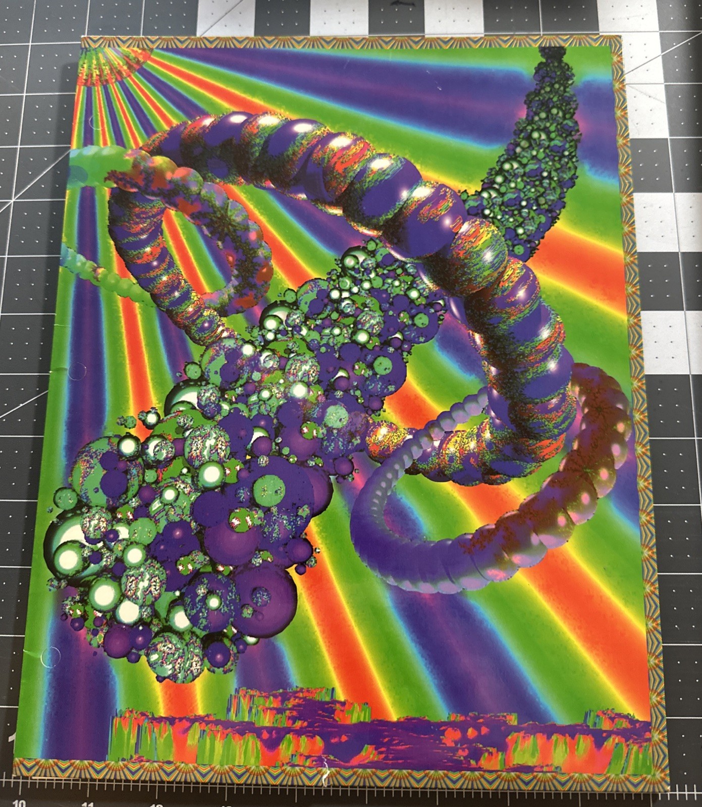 Vintage 1996 Stuart Hall Lifesmith Classic Fractals Presentation Folder Rainbow