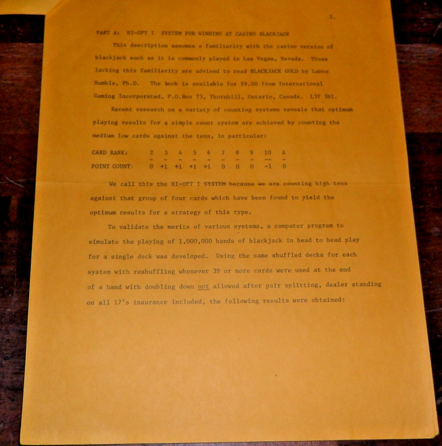 Vintage Paperback System for Winning at Casino Blackjack by Julian Braun 1979