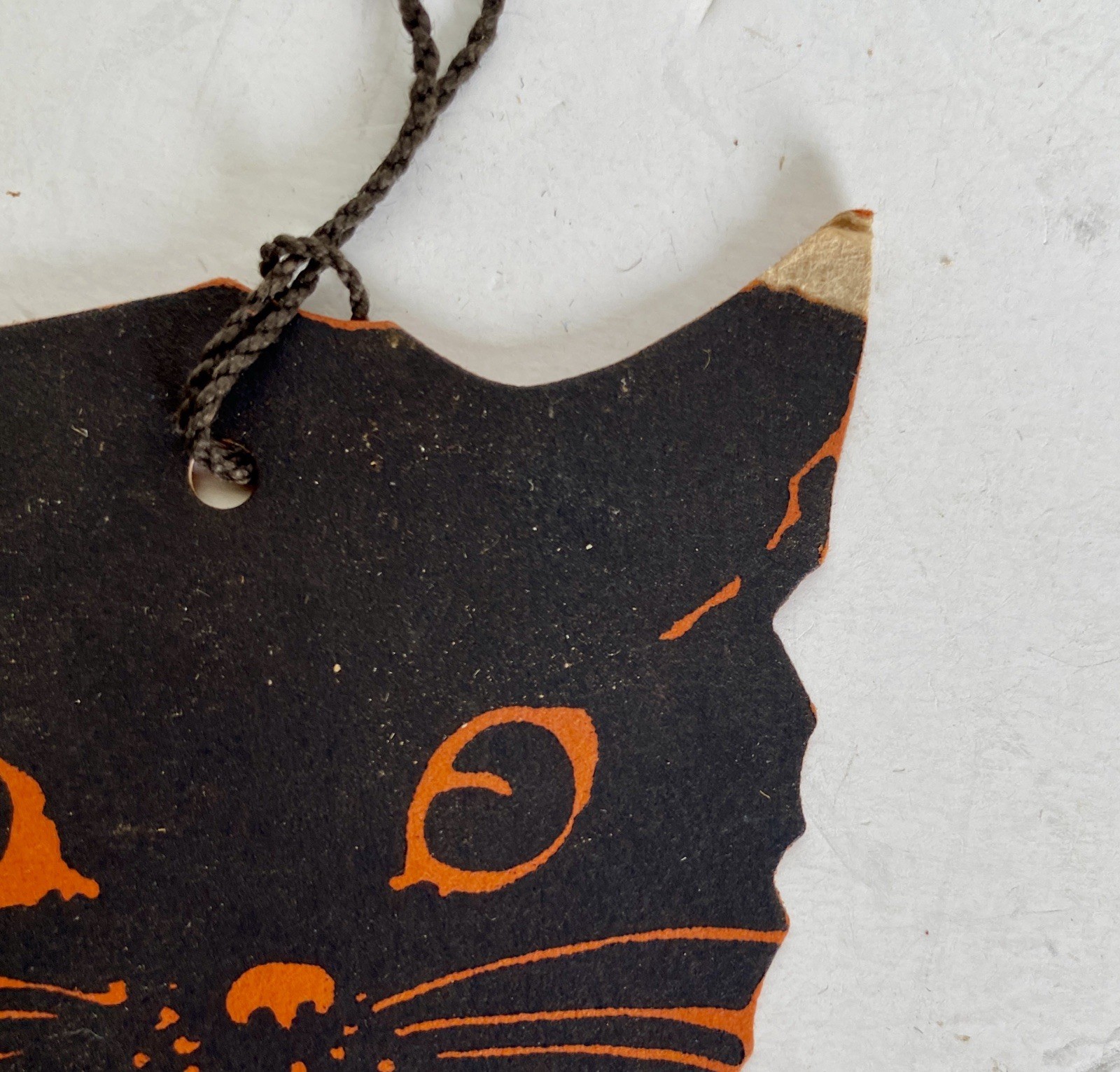Vintage Halloween Black Cat Bridge Tallies, Set of 4 Die-Cut All Different