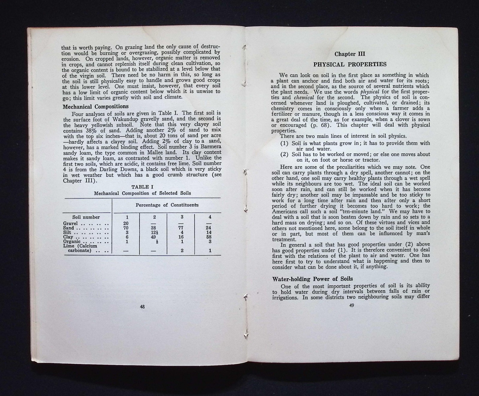 Climate & Soils in Relation to Agriculture : Ministry of Post-War Recon. 1949 PB
