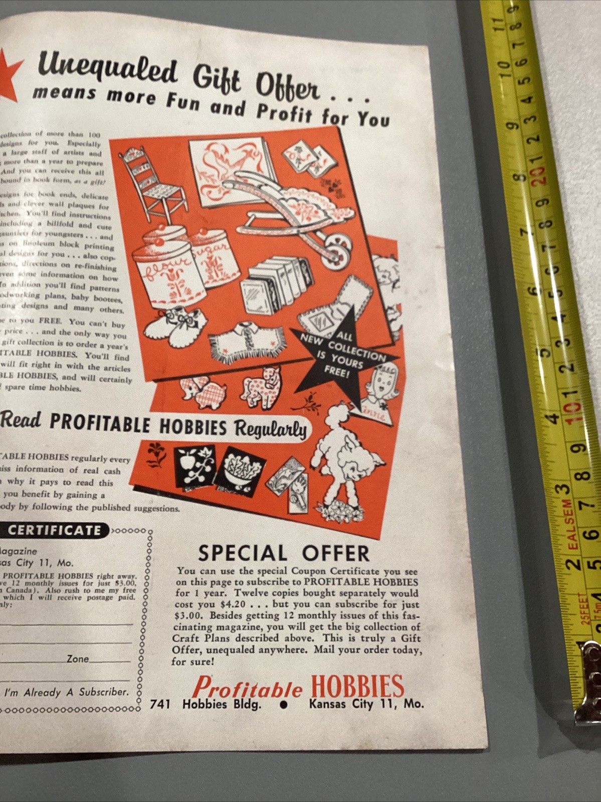 1955 Profitable Hobbies Mailer Magazine Meet Man With 800 Banks