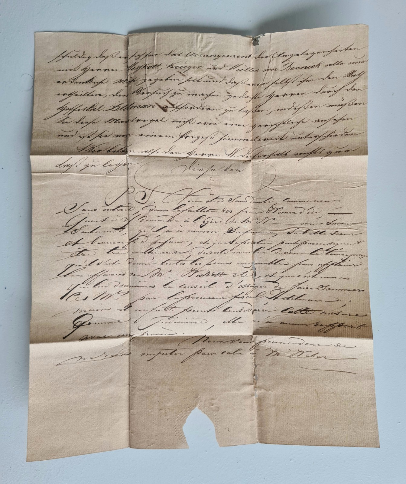 Old Letter Mail Of May 16, 1819 End Of The 1st Empire Hamburg Bordeaux