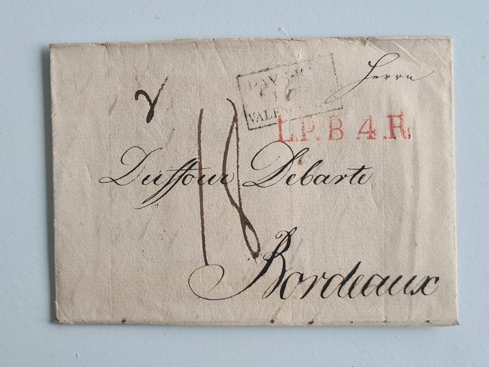 Old Letter Mail Of May 16, 1819 End Of The 1st Empire Hamburg Bordeaux