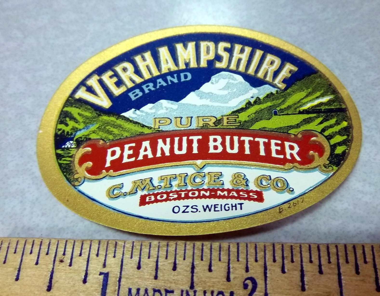 Vintage Original Label 1920s Verhampshire Peanut Butter Label – Great graphics
