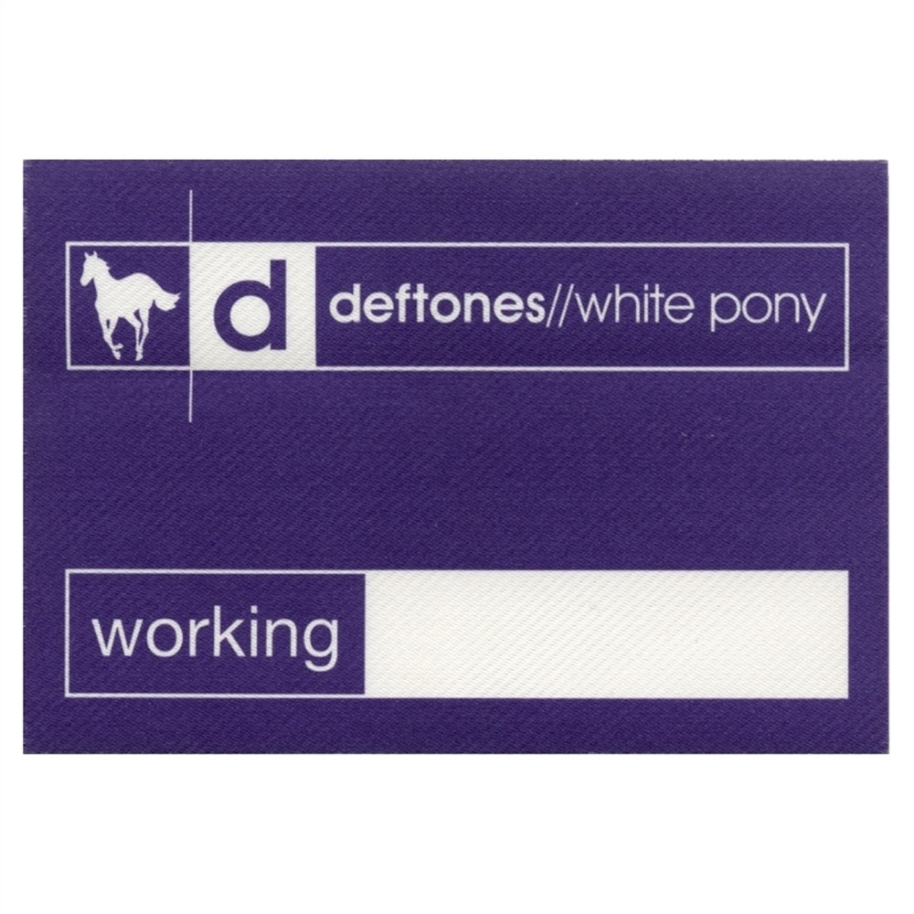 Deftones 2000 White Pony concert tour Working Crew Backstage Pass
