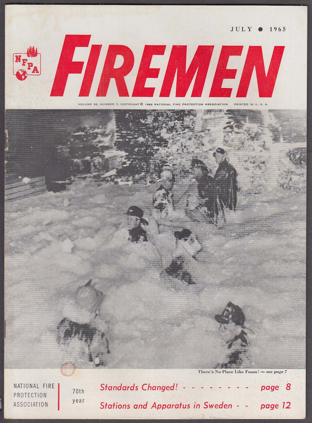 FIREMEN Stations & Apparatus in Sweden; Fire Prevention Programs + 7 1965