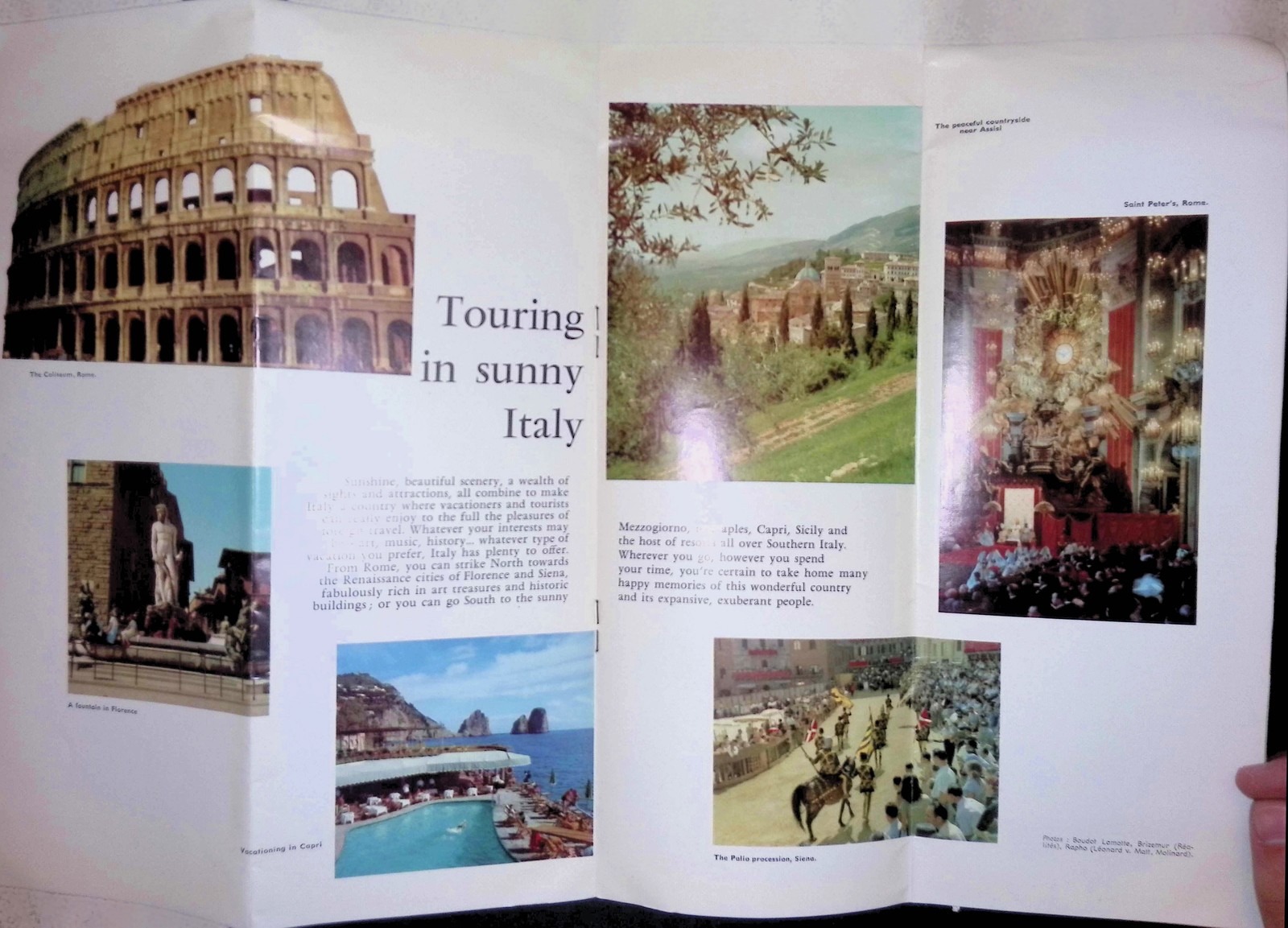 Air France Italy Travel Poster Offset Litho 1950s Type Route Advertising