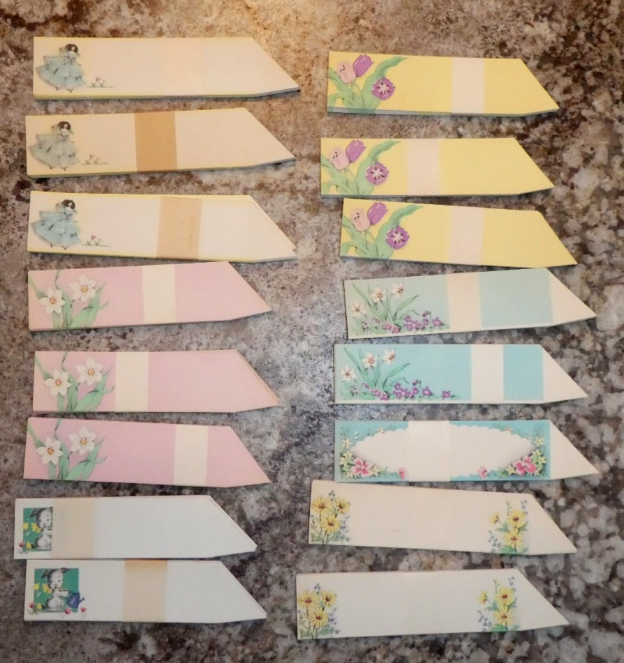 LARGE LOT Vintage 1920s-1970s Place Name Cards Hallmark Art Deco Costume/Fashion