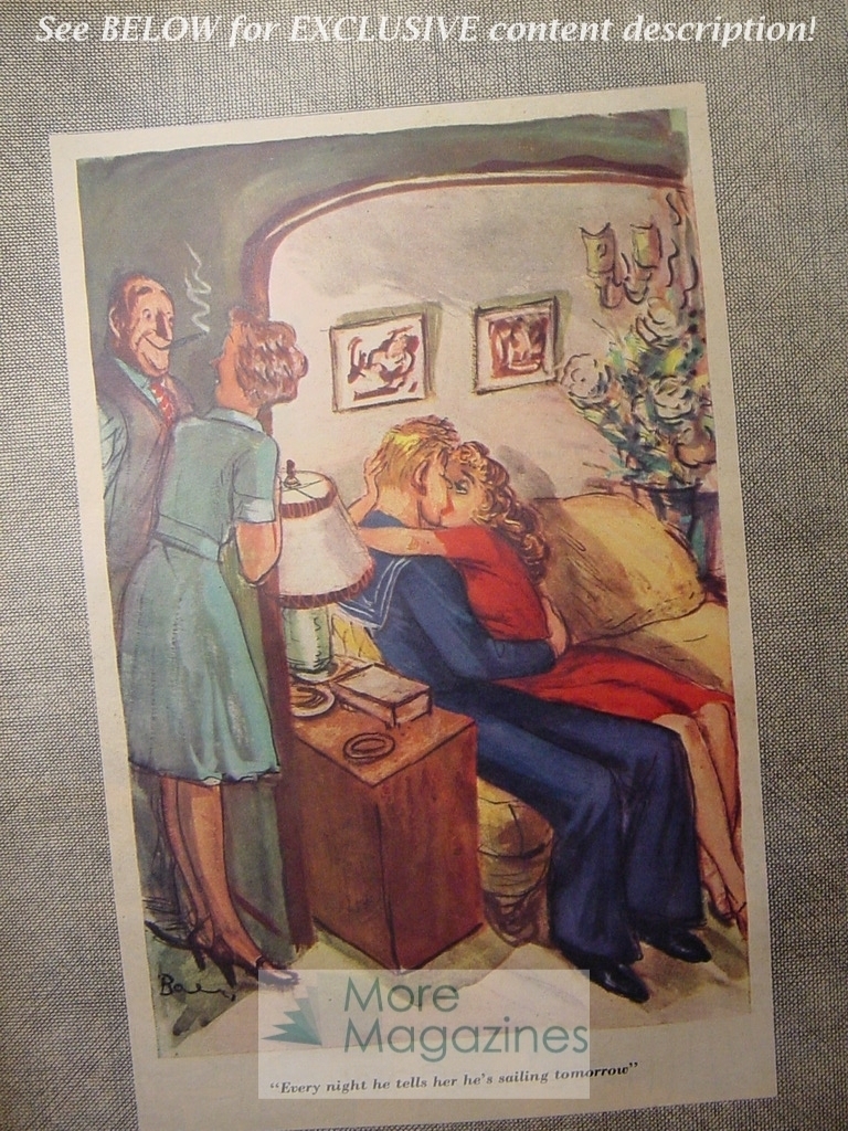 LOT of Cartoons from 1943 Esquire magazine! WWII Era