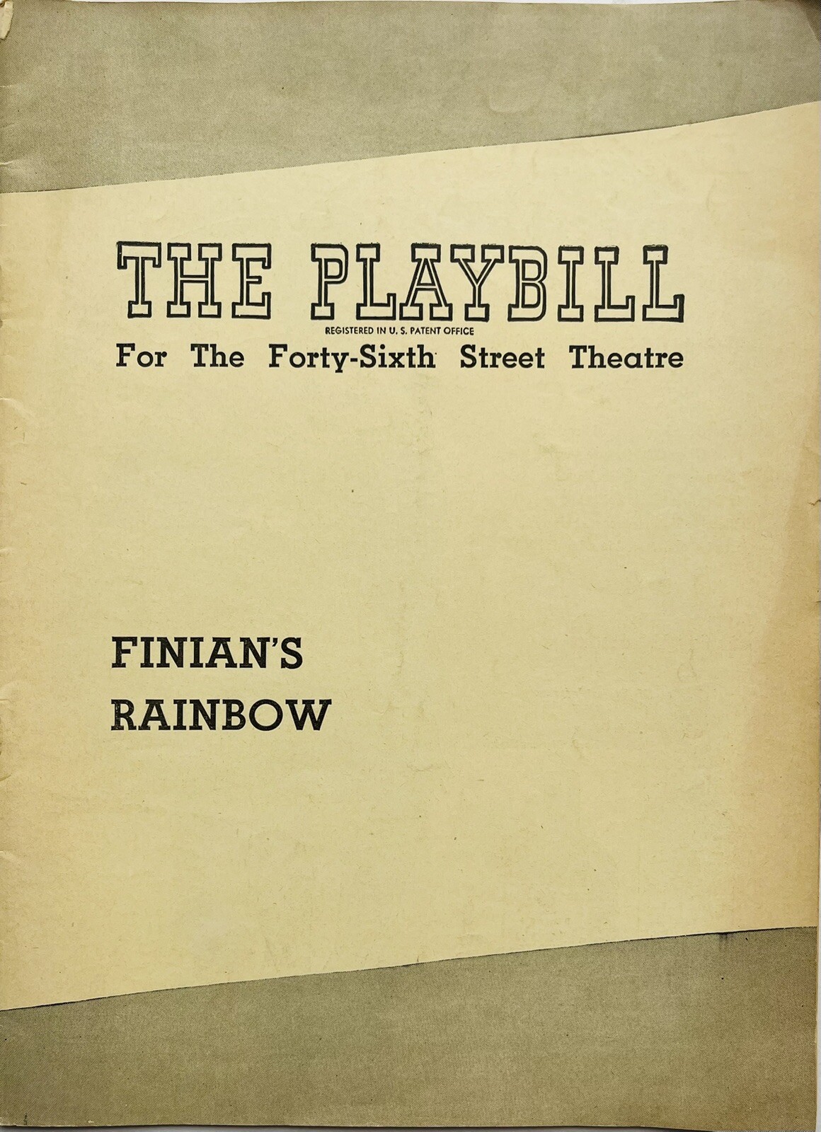 Finian’s Rainbow – Broadway Playbill Jul 1948 – Joe Yule, Nan Wynn