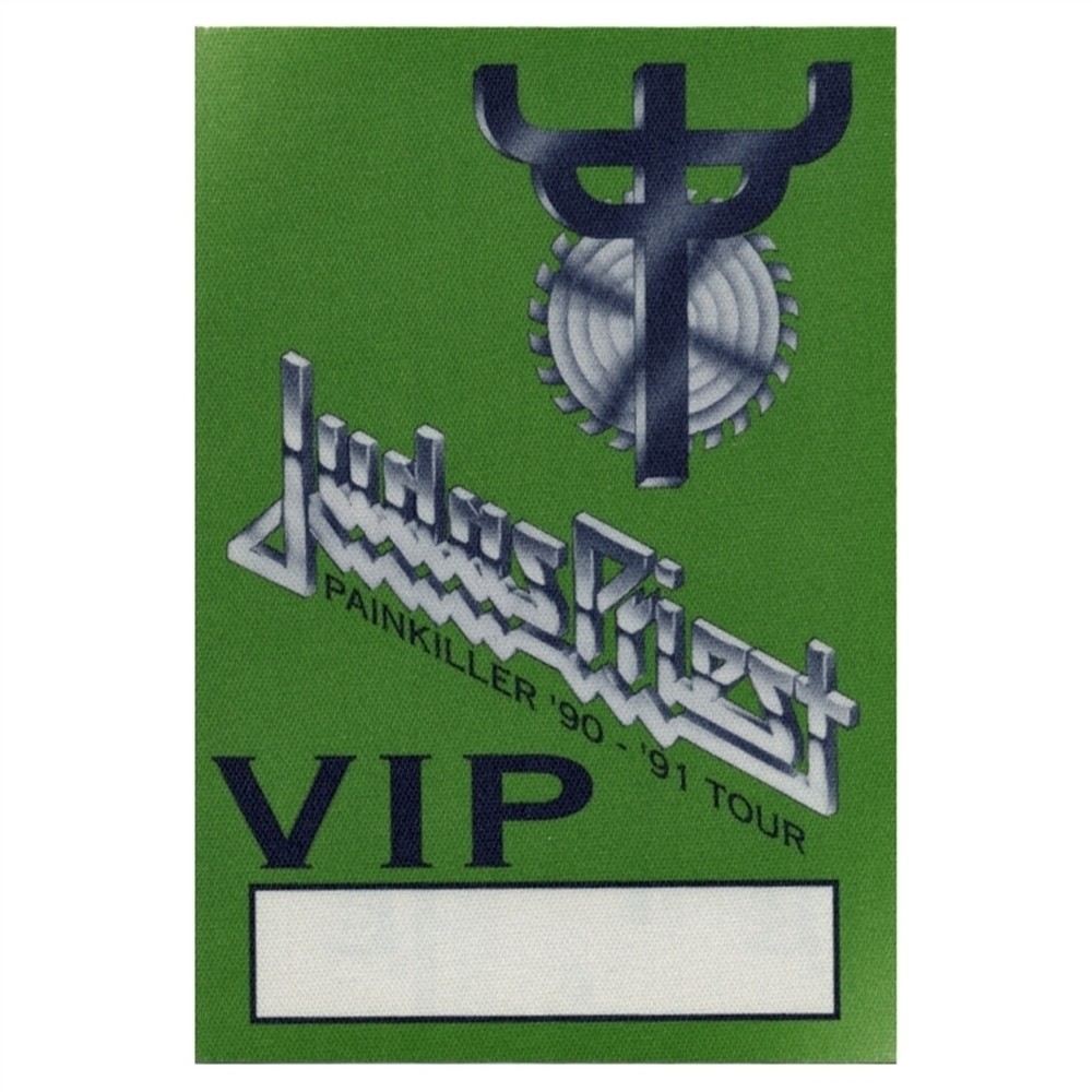 Judas Priest 1990 Painkiller concert tour Band VIP Backstage Pass