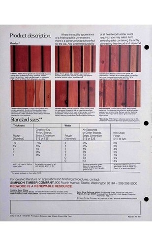 Simpson Redwood Amenities Brochure – 1975 Timber Co Catalog – Architecture