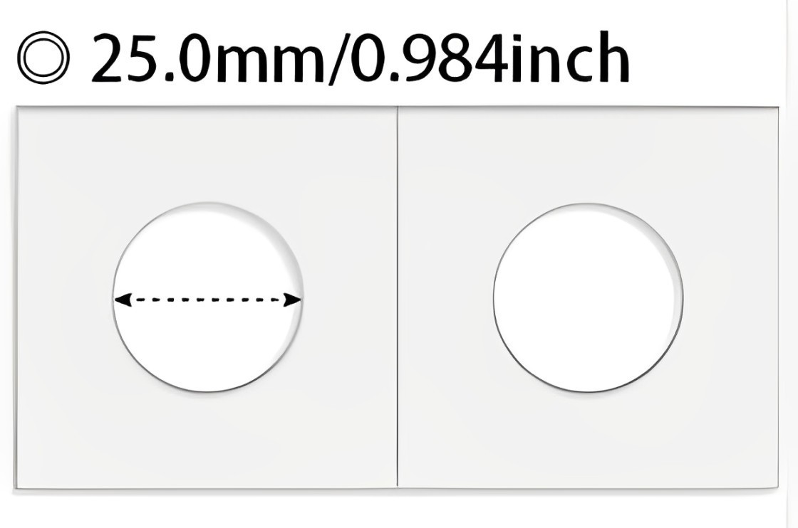 100PCS Coin Flips for Quarter 25mm/0.98 Inch Cardboard Holders 2×2 inch Pockets