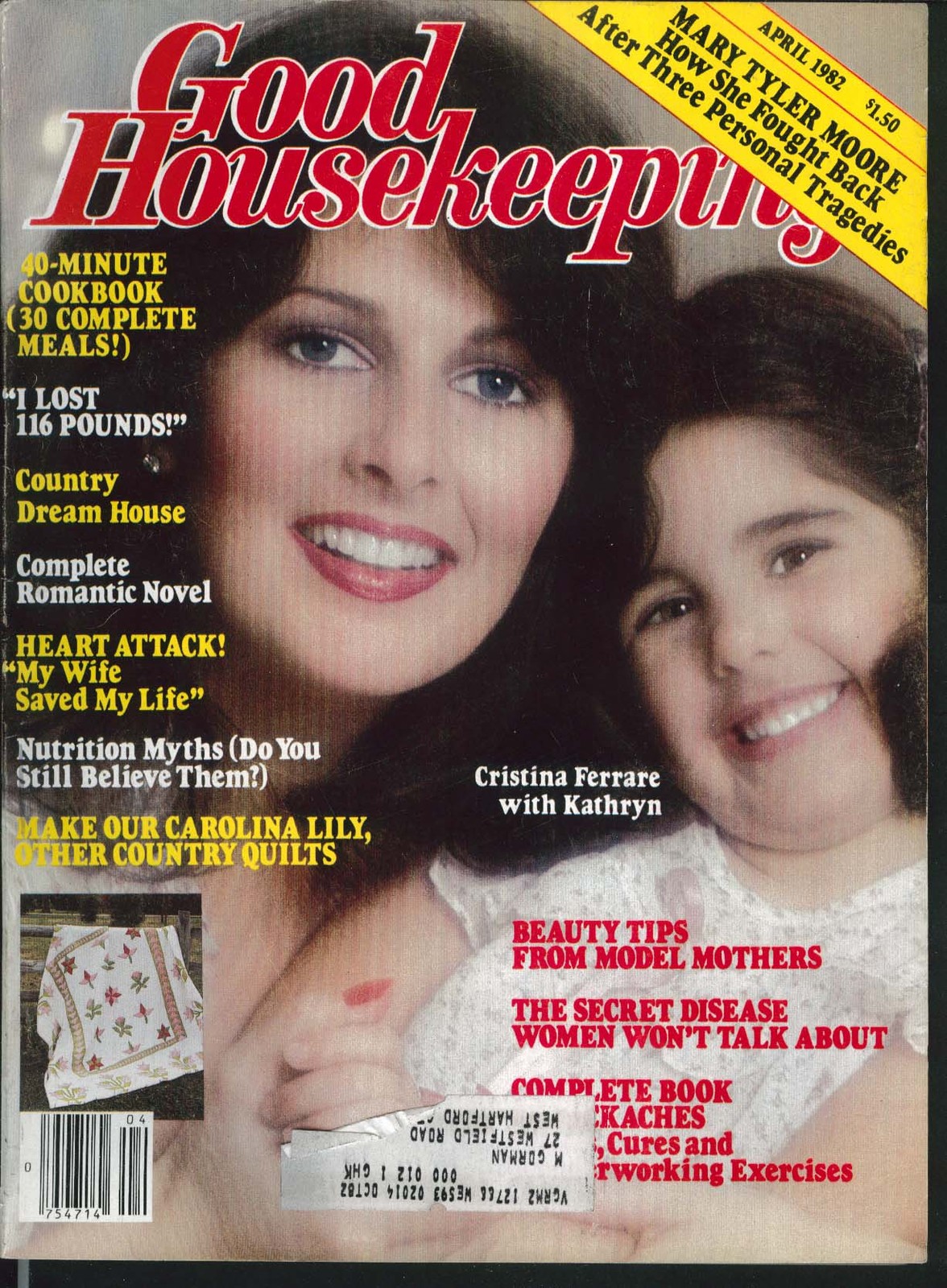 GOOD HOUSEKEEPING Mary Tyler Moore Cristina Ferrare Kathryn 4 1982