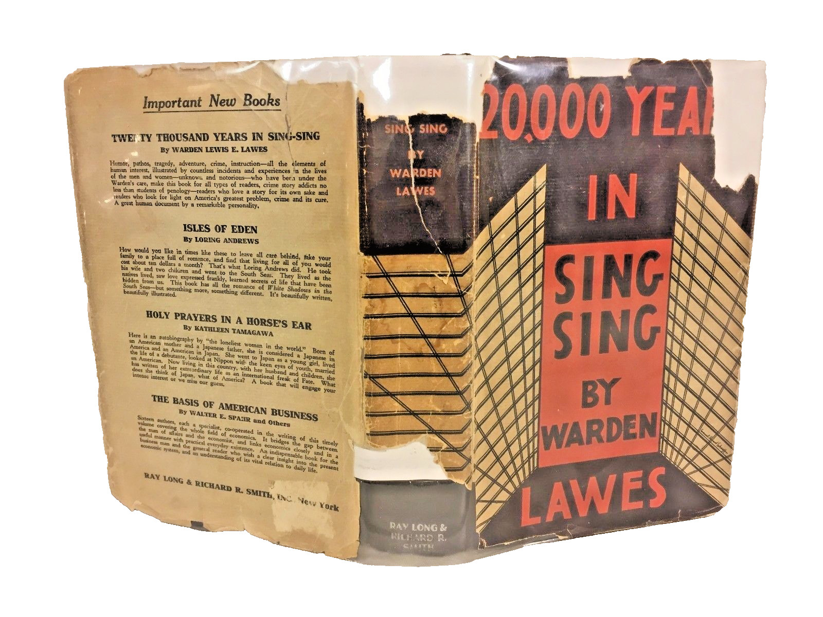 20000 Years in Sing Sing by Warden Lewes Lawes 1st Edition 1932 w/ Dust Cover