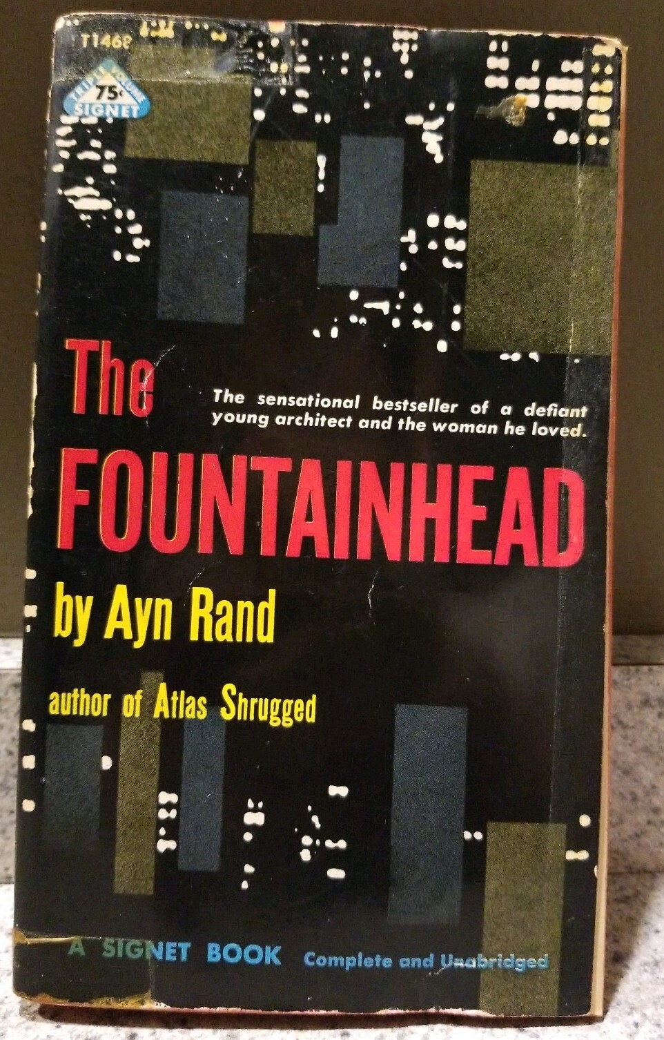 THE FOUNTAINHEAD by AYN RAND Paperback Soft Cover Book ~ 1958 4th Printing RARE