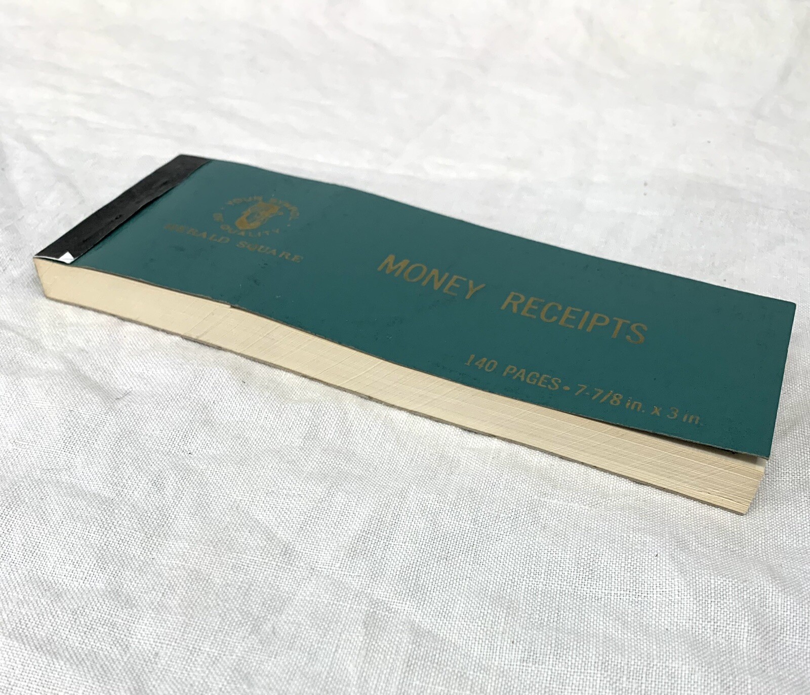 Vtg WOOLWORTH / HERALD SQUARE Money Receipts 140 Pages 8 x 3 inches Green