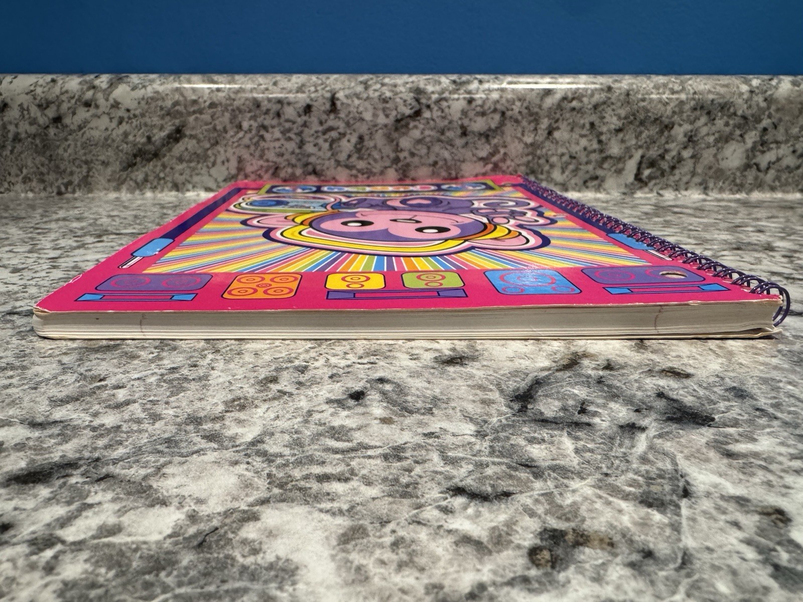 Vintage Lisa Frank Spiral Notebook Funky Monkey 10.5 x 8 Rainbow 68 Sheets Y2K