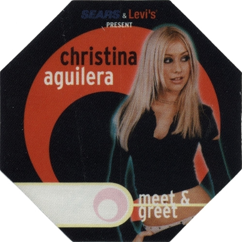 Christina Aguilera 2000 Psykoblast concert tour Meet & Greet Backstage Pass