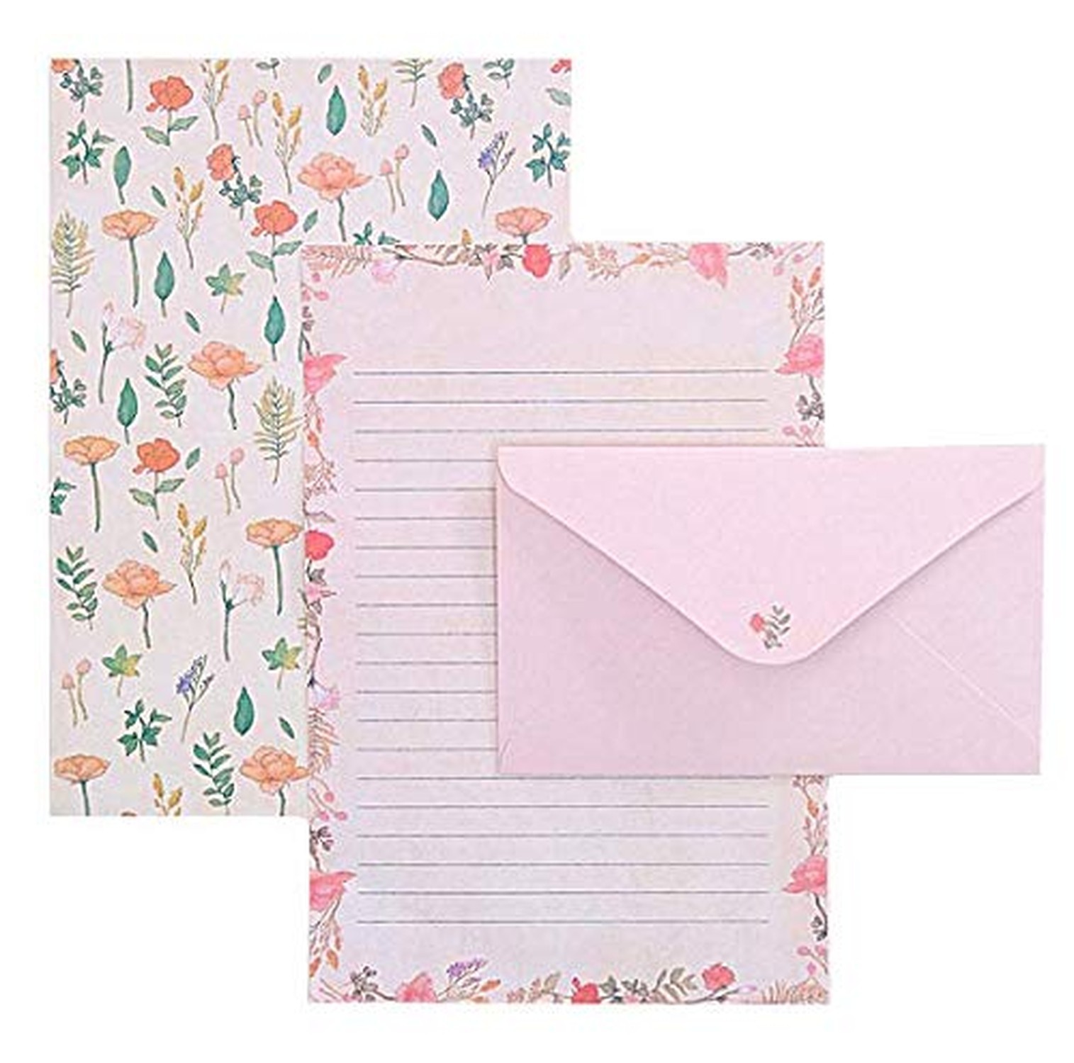 36 Pcs Lovely Letter Paper Lined Stationery Paper with 18 Pcs Envelope Writin…