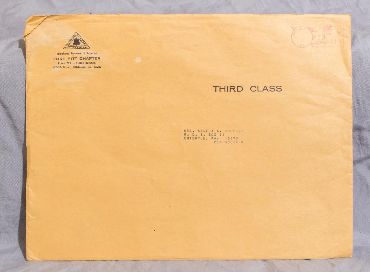 Telephone Pioneers of America Pittsburgh Chapter Envelope