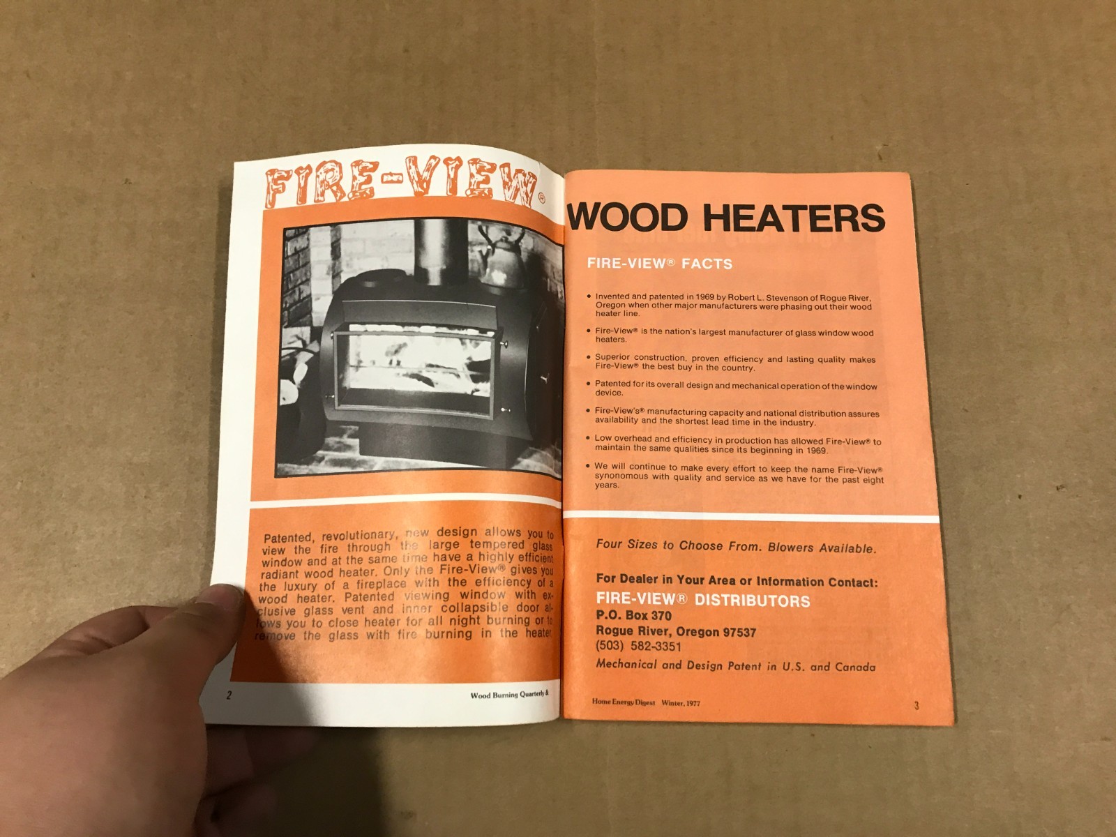 VTG Wood Burning Quarterly & Home Energy Digest Booklet- Vol.2 No.3, Winter 1977