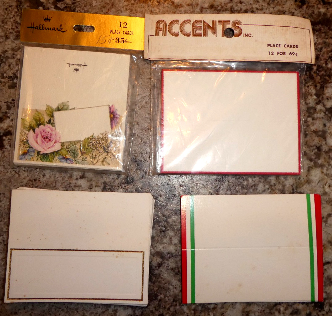 LARGE LOT Vintage 1920s-1970s Place Name Cards Hallmark Art Deco Costume/Fashion