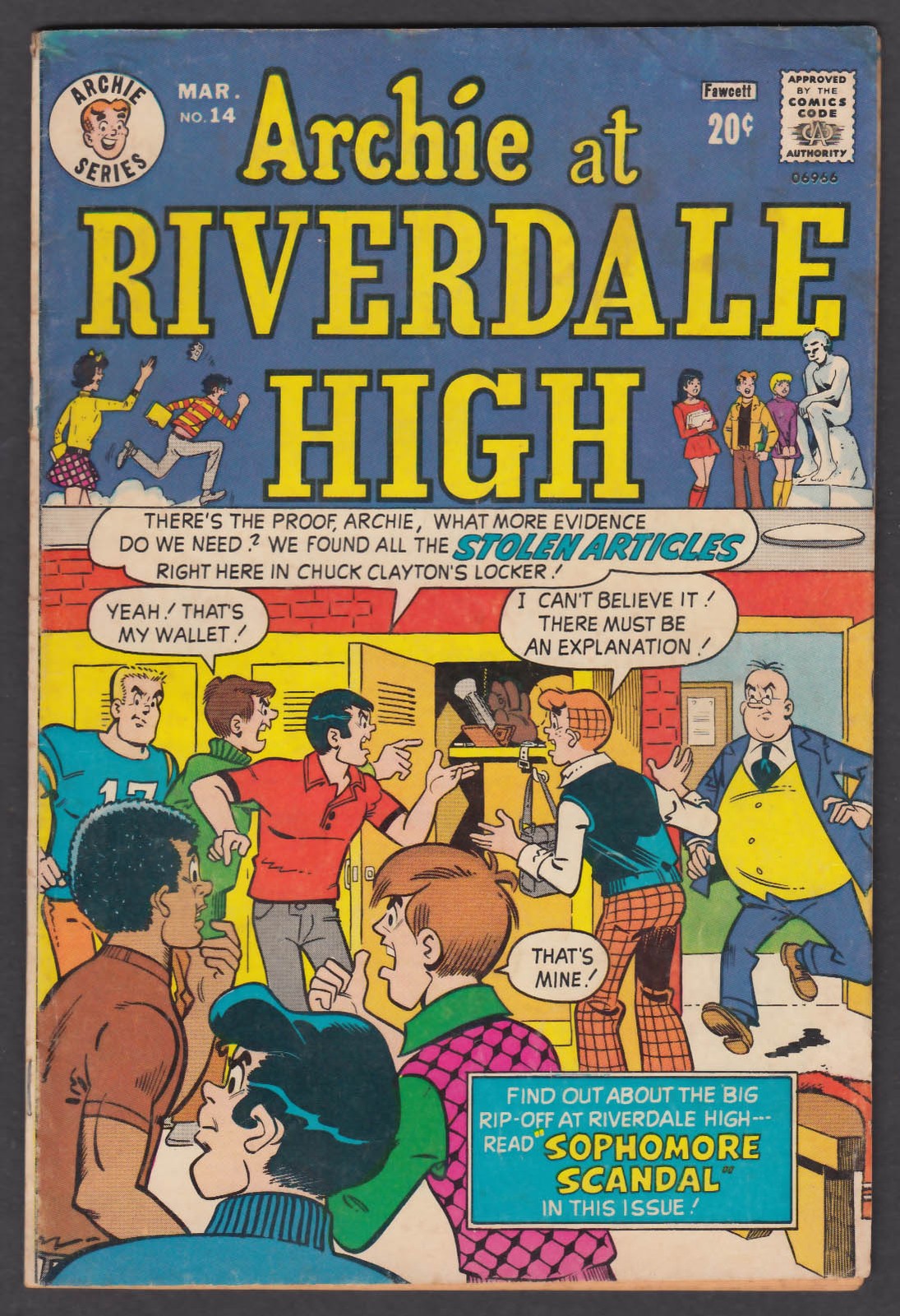Archie at RIVERDALE HIGH #14 Archie Series comic book 3 1974