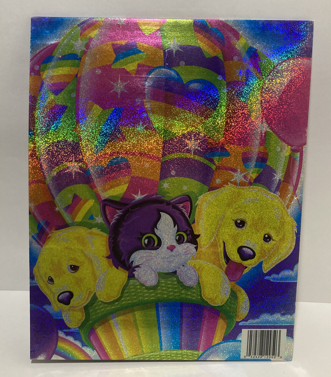 Vintage LISA FRANK Ballon Buddies Pocket Portfolio Folder Cats Dogs Unpunched
