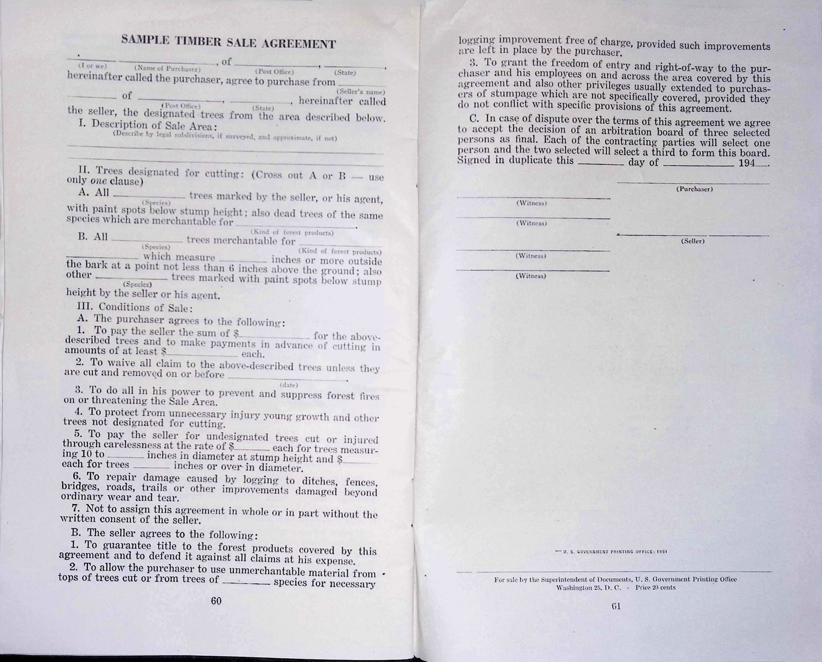 USDA Farmers Bulletin 1989 Managing Small Forest Timber Sale Agreement