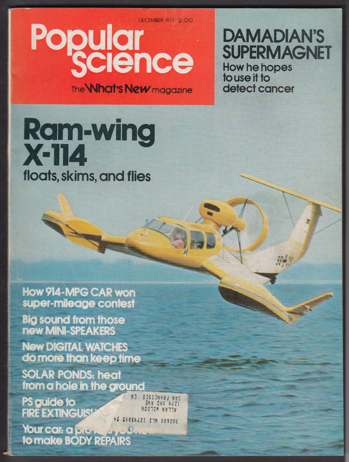 POPULAR SCIENCE Ram-wing X-114; Honda Accord Toyota Celica Datsun 200 SX 12 1977