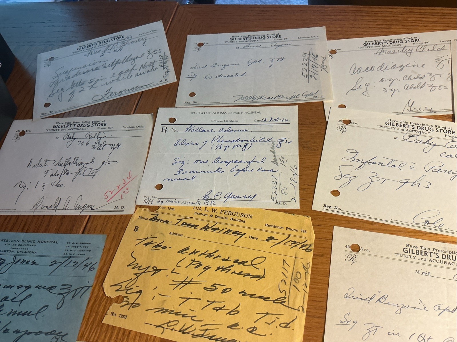 Vintage 1940’s Prescriptions Lawton, Oklahoma