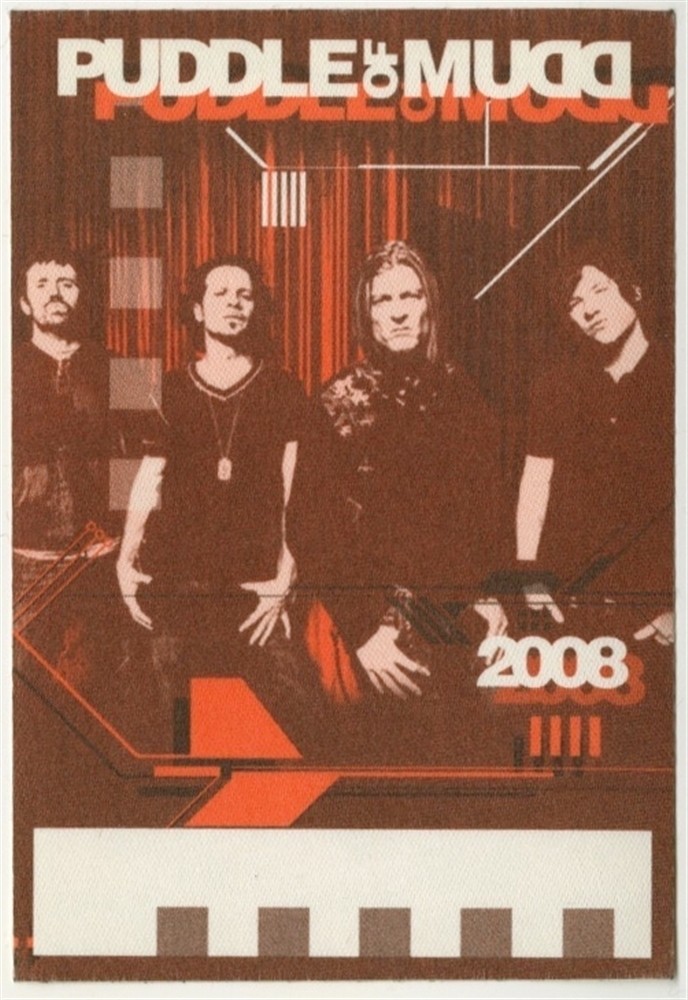 Puddle of Mudd 2008 Famous concert tour Working Crew Backstage Pass
