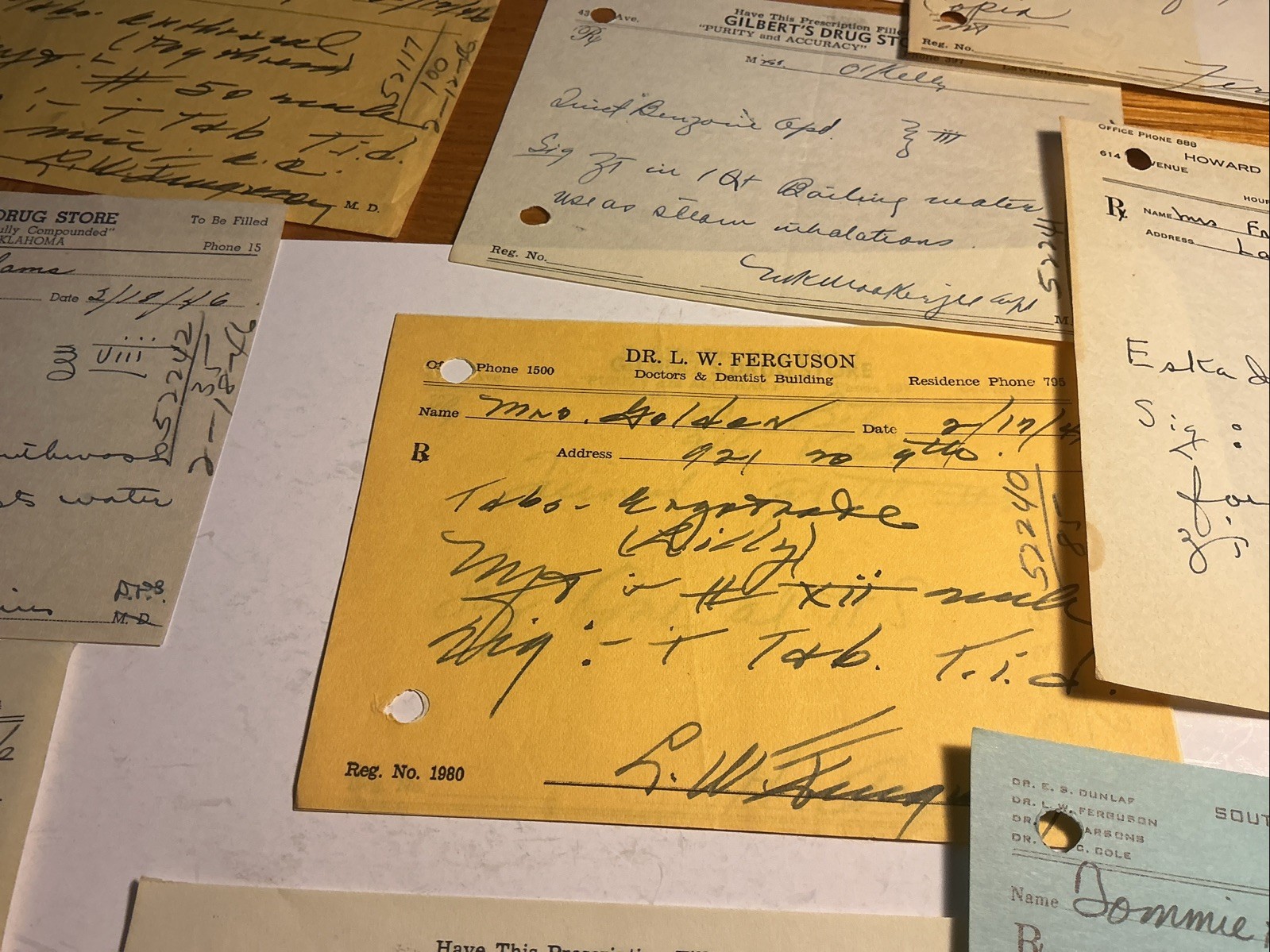 Vintage 1940’s Prescriptions Lawton, Oklahoma